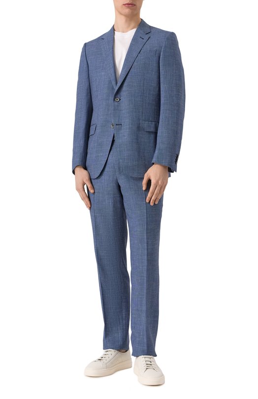 Костюм из шерсти и шелка Zegna 221225/949503A9 Синий  221225/949503A9 Фото 2
