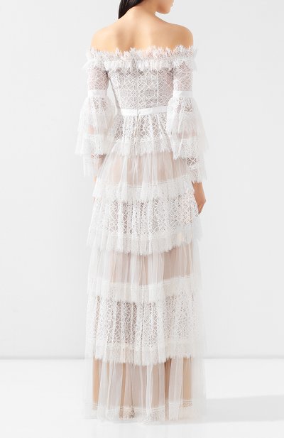 Платье-макси ZUHAIR MURAD белого цвета по цене 420000 руб., арт. DRS20027/LMIX006, фото 4 Платье-макси ZUHAIR MURAD, арт. DRS20027/LMIX006, фото 4