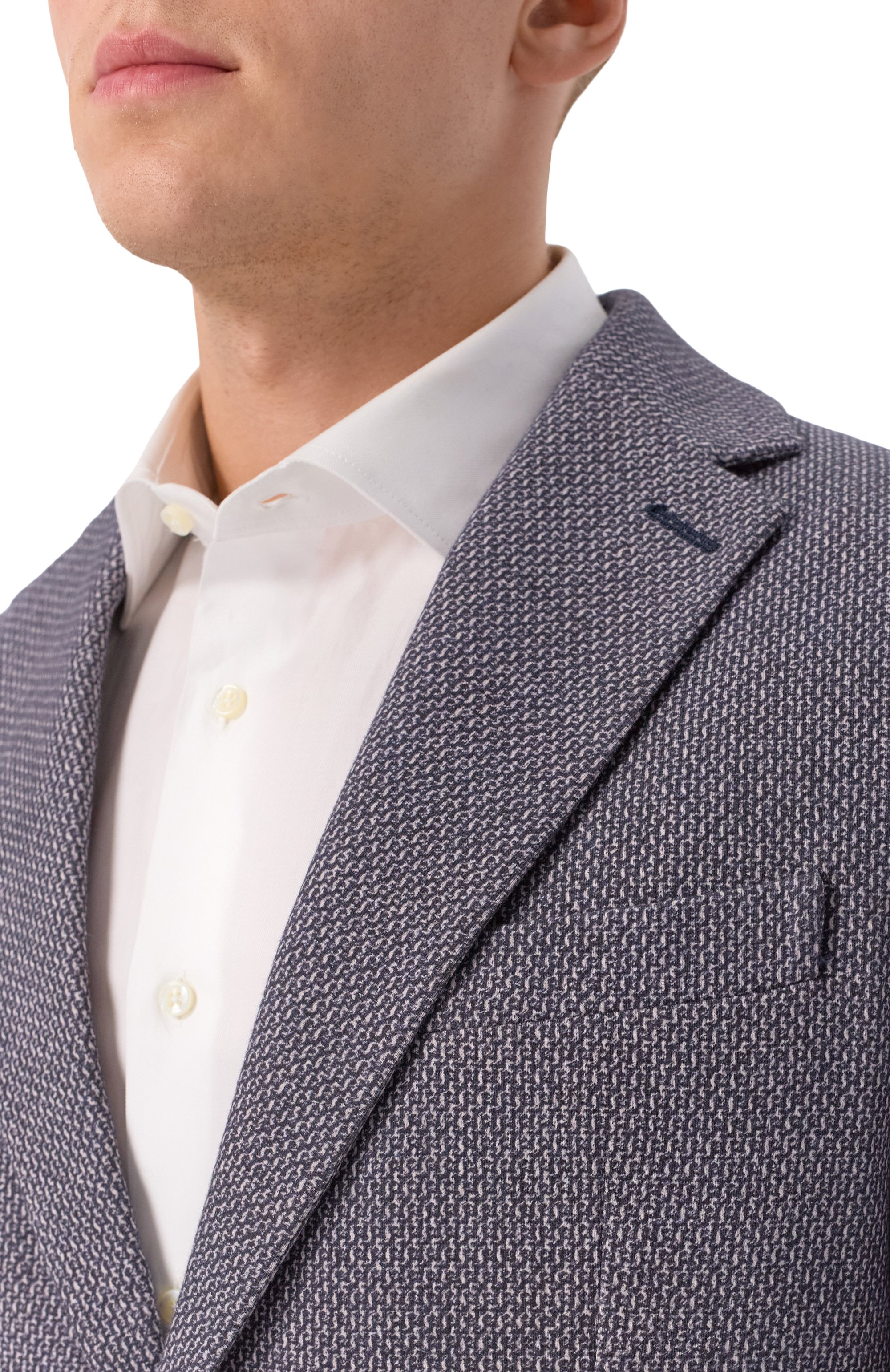 Хлопковый пиджак CIRCOLO 1901 темно-синего цвета по цене 64100 руб., арт. CN4997, фото 6 Хлопковый пиджак CIRCOLO 1901, арт. CN4997, фото 6