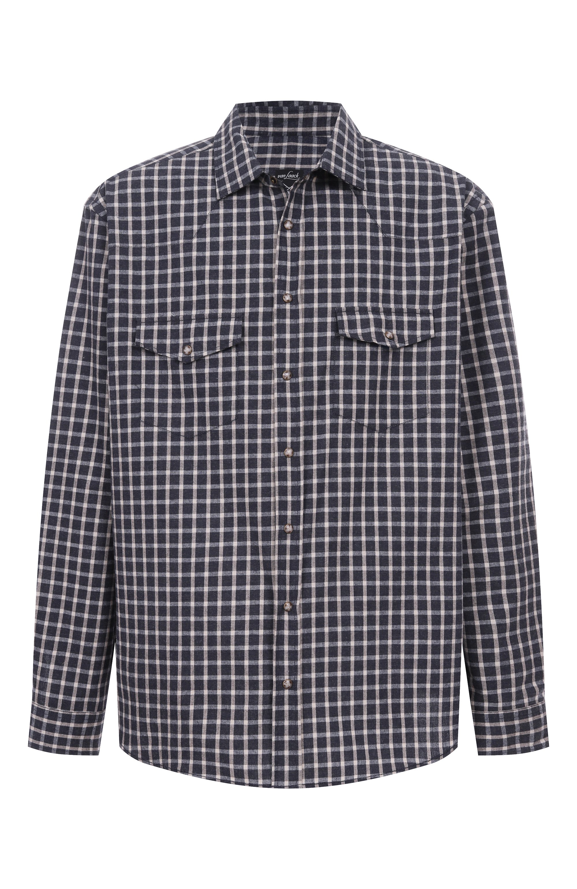 Хлопковая рубашка VAN LAACK темно-синего цвета по цене 38450 руб., арт. VL-RAM01-K/156639/3XL-6XL, фото 1 Хлопковая рубашка VAN LAACK, арт. VL-RAM01-K/156639/3XL-6XL, фото 1