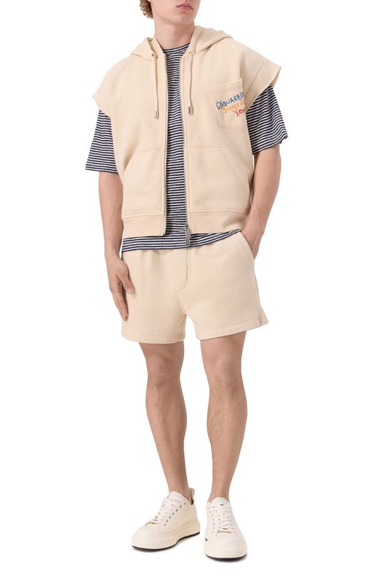 Хлопковые шорты Dsquared2 S78MU0056/S25140 Бежевый  S78MU0056/S25140 Фото 2