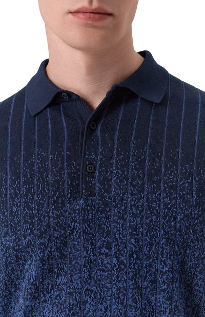 Поло из хлопка и шелка CORNELIANI, арт. 27M551/2725100, фото 5