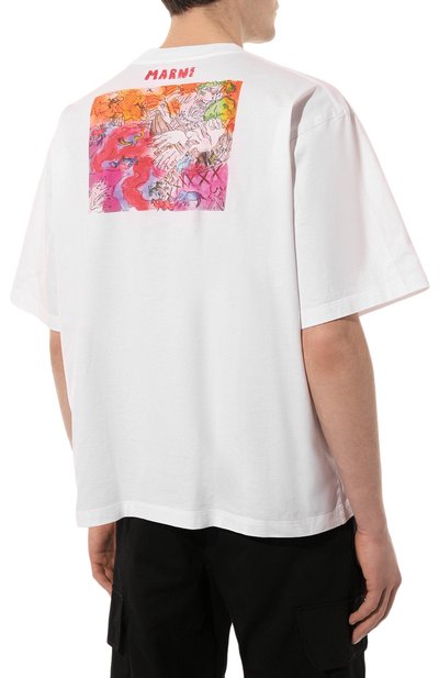Хлопковая футболка MARNI, арт. HUMU0223P7/USCU98, фото 4
