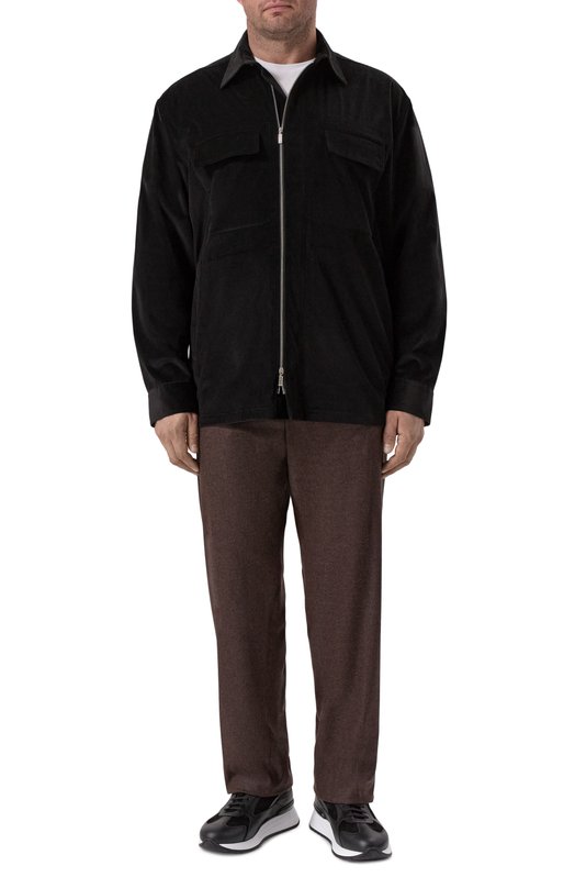 Вельветовая рубашка Zilli ZSSH01M016639010A Чёрный  ZSSH01M016639010A Фото 2