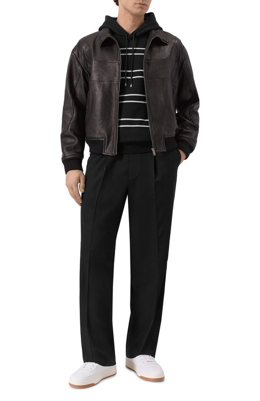 Хлопковое худи Saint Laurent 759979/Y37IZ Чёрный  759979/Y37IZ Фото 2