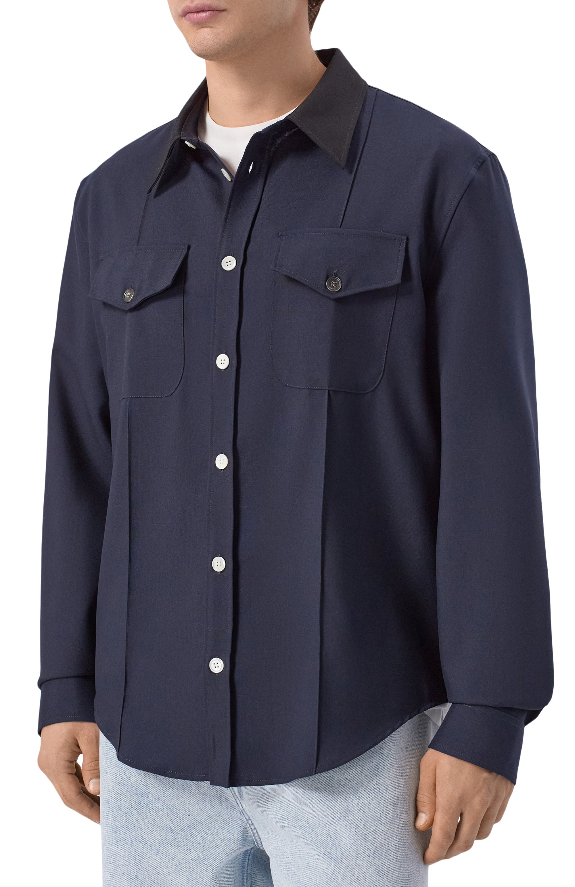 Шерстяная рубашка MARNI, арт. CUMU0368Q1/UTW839, фото 3