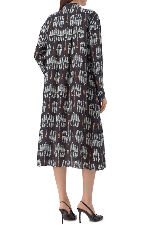 Шелковое платье Akhmadullina 1226.5D109/S713.3 Чёрный  1226.5D109/S713.3 Фото 3