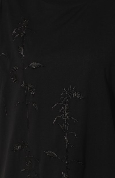 Хлопковая футболка DRIES VAN NOTEN черного цвета по цене 22900 руб., арт. 192-11179-8611, фото 5 Хлопковая футболка DRIES VAN NOTEN, арт. 192-11179-8611, фото 5