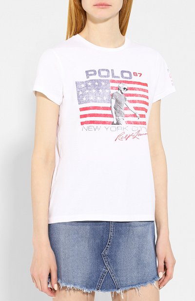 Хлопковая футболка POLO RALPH LAUREN, арт. 211752369, фото 3