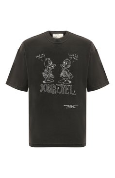 Мужская хлопковая футболка DOMREBEL темно-серого цвета, арт. C0MIC PALS/T-SHIRT | Фото 1 (Рукава: Короткие; Длина (для топов): Стандартные; Стили: Гранж; Принт: С принтом; Материал сплава: Проставлено; Материал внешний: Хлопок; Драгоценные камни: Проставлено)