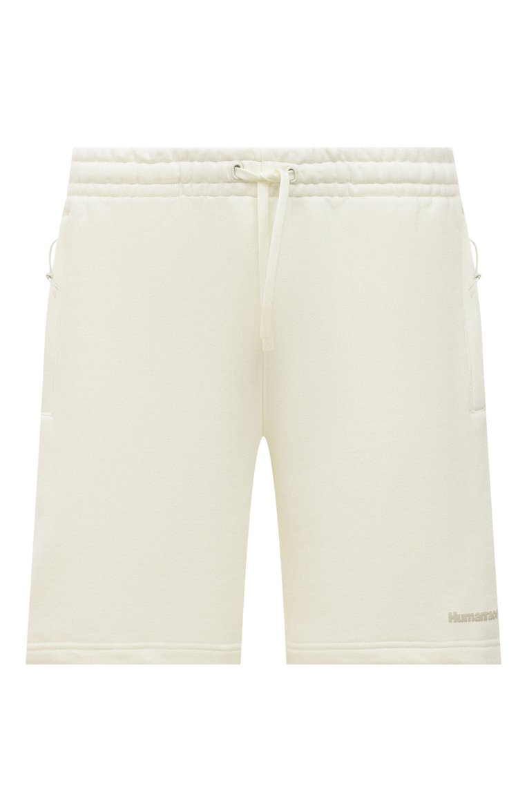 Мужские хлопковые шорты adidas originals x pharrell williams ADIDAS ORIGINALS кремового цвета, арт. HJ7061 | Фото 1 (Длина Шорты М: До колена; Материал внешний: Хлопок; Принт: Без принта; Кросс-КТ: Спорт; Стили: Спорт-шик; Случай: Повседневный)