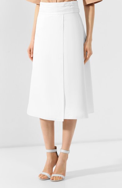 Хлопковая юбка JIL SANDER NAVY, арт. JNWM3501A/JM2434, фото 3