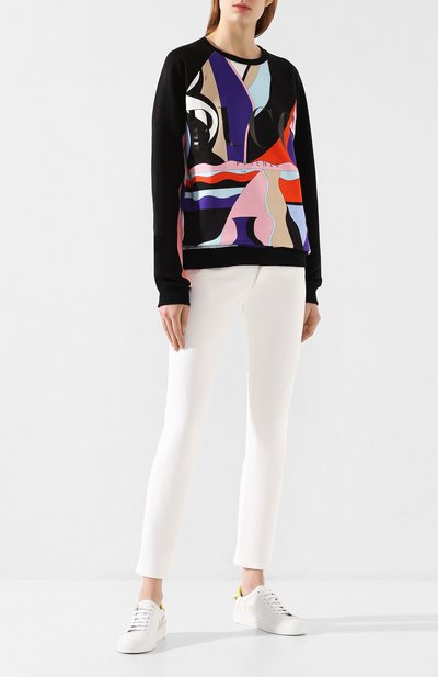 Хлопковый свитшот EMILIO PUCCI черного цвета по цене 56650 руб., арт. 9RJP55/9R997, фото 2 Хлопковый свитшот EMILIO PUCCI, арт. 9RJP55/9R997, фото 2