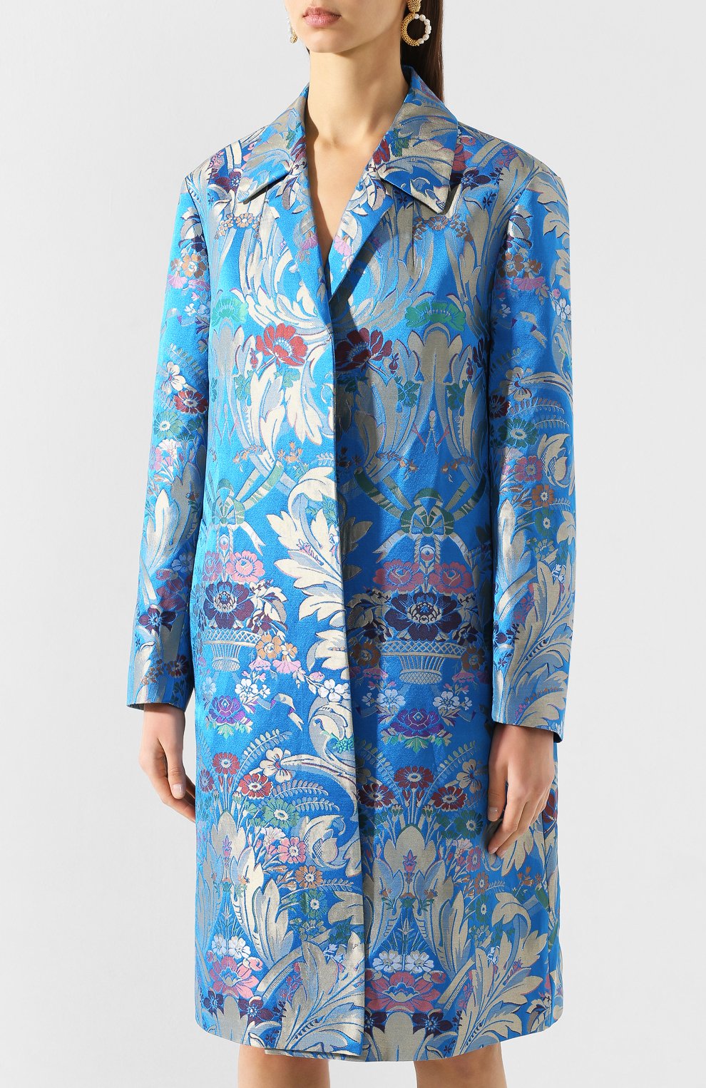 Пальто из смеси шелка и льна DRIES VAN NOTEN, арт. 201-10276-9053, фото 3