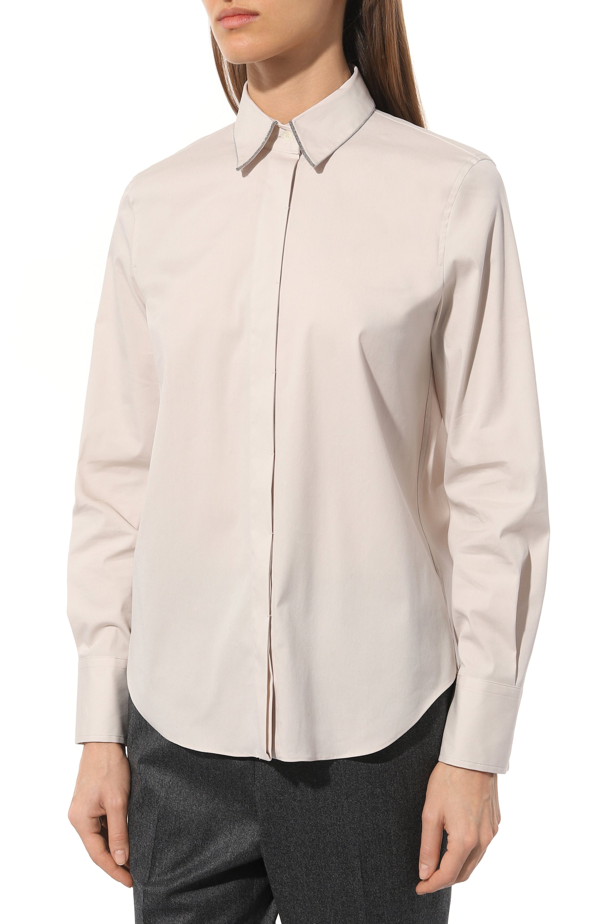 Хлопковая рубашка BRUNELLO CUCINELLI, арт. M0091B1367, фото 3