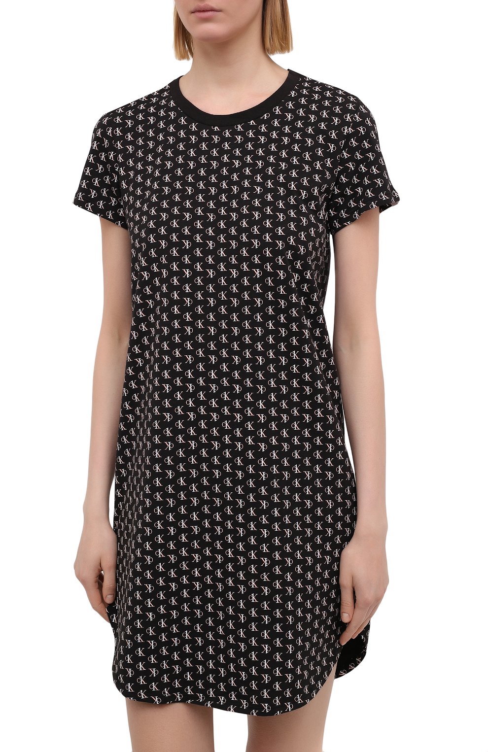Хлопковая сорочка CALVIN KLEIN черного цвета по цене 5810 руб., арт. QS6358E, фото 3 Хлопковая сорочка CALVIN KLEIN, арт. QS6358E, фото 3
