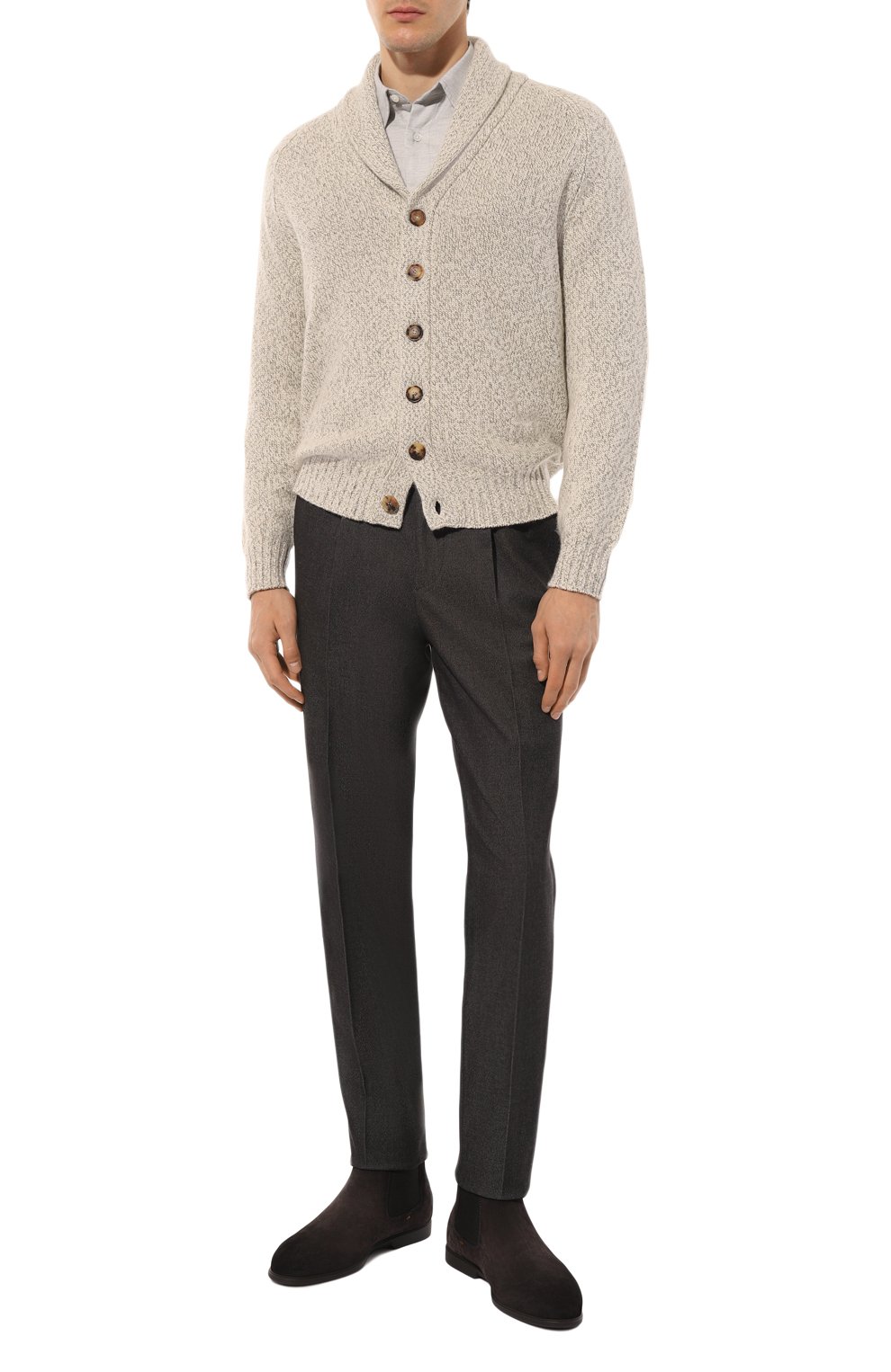 Брюки из хлопка и кашемира BRUNELLO CUCINELLI, арт. MY446E1450, фото 2