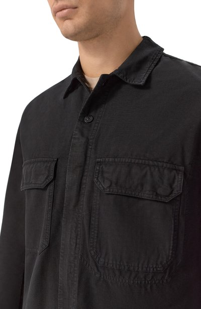 Хлопковая куртка-рубашка STONE ISLAND черного цвета по цене 73250 руб., арт. K2S151200009/S0211, фото 5 Хлопковая куртка-рубашка STONE ISLAND, арт. K2S151200009/S0211, фото 5