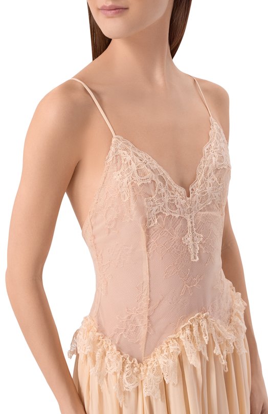 Платье из вискозы Blumarine 4A426A Кремовый  4A426A Фото 4