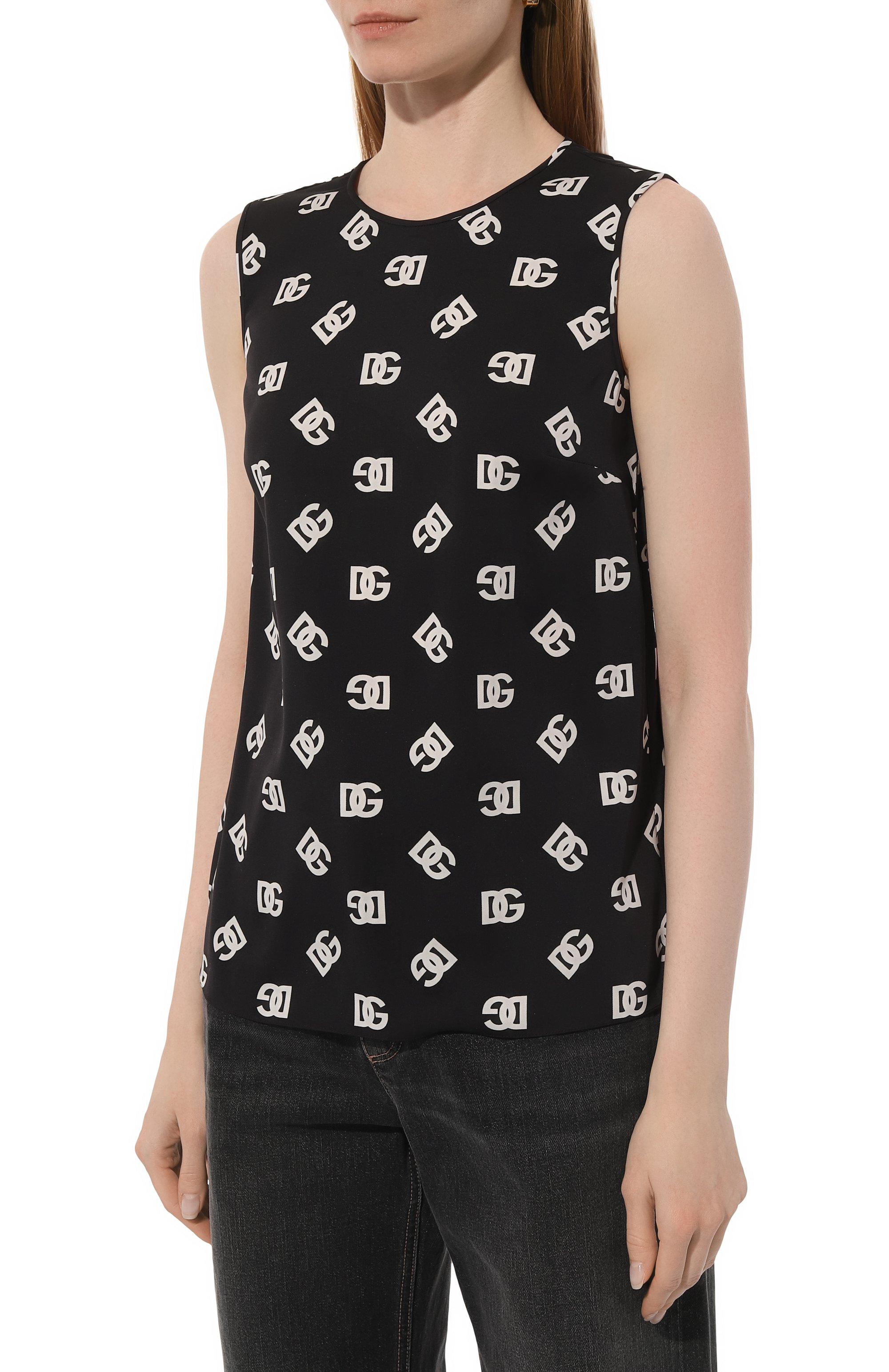 Шелковый топ DOLCE & GABBANA, арт. F7ZZCT/FSA4I, фото 3