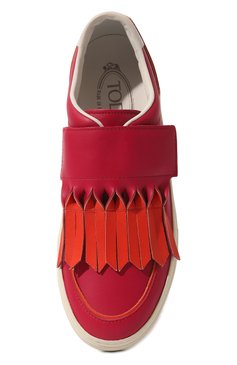 Женские кожаные слипоны TOD’S фуксия цвета, арт. XXW0XK0P370CRC0Y73 | Фото 6 (Подошва: Платформа; Региональные ограничения белый список (Axapta Mercury): Не проставлено; Материал сплава: Проставлено; Материал утеплителя: Без утеплителя; Драгоценные камни: Проставлено)