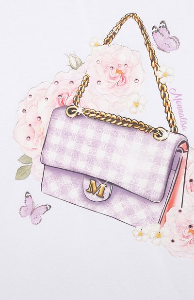 Хлопковая футболка MONNALISA, арт. 19C629, фото 3