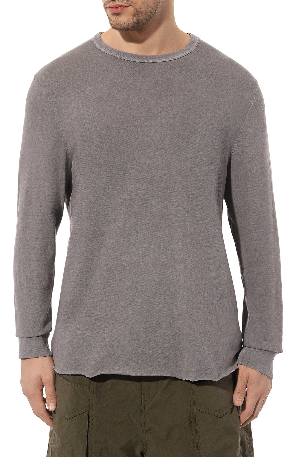 Хлопковый лонгслив JAMES PERSE серого цвета по цене 22750 руб., арт. MJD3638, фото 3 Хлопковый лонгслив JAMES PERSE, арт. MJD3638, фото 3