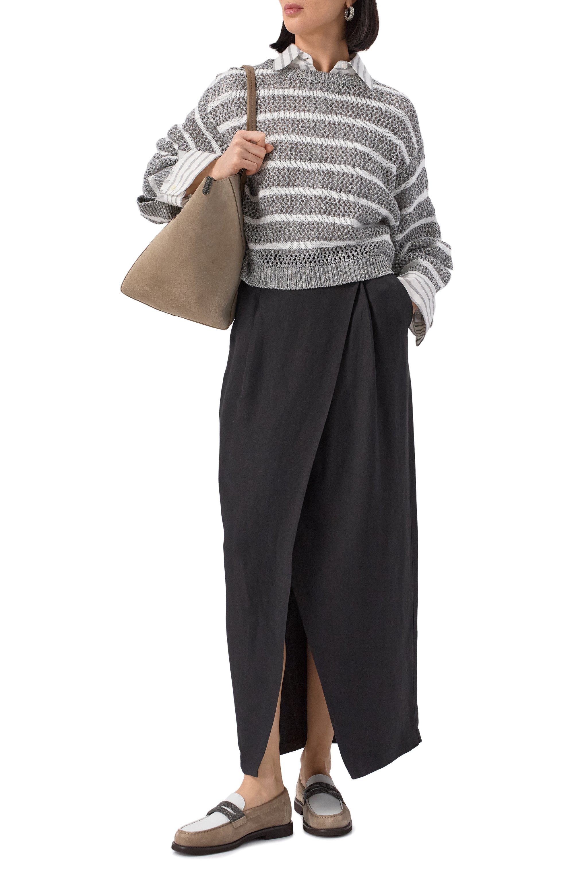 Льняной свитер BRUNELLO CUCINELLI, арт. MC0558900, фото 2