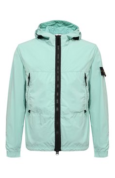 Мужская куртка STONE ISLAND бирюзового цвета, арт. 741540131 | Фото 1 (Рукава: Длинные; Длина (верхняя одежда): Короткие; Материал внешний: Синтетический материал; Материал подклада: Синтетический материал; Стили: Гранж; Кросс-КТ: Ветровки, Куртка, Легкие; Драгоценные камни: Проставлено; Материал сплава: Проставлено)