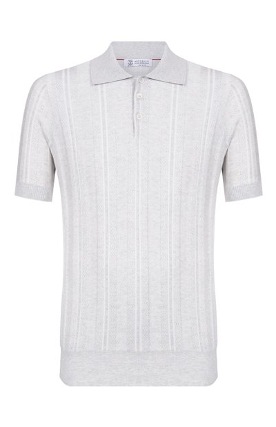 Мужская хлопковое поло BRUNELLO CUCINELLI, арт. M29806305