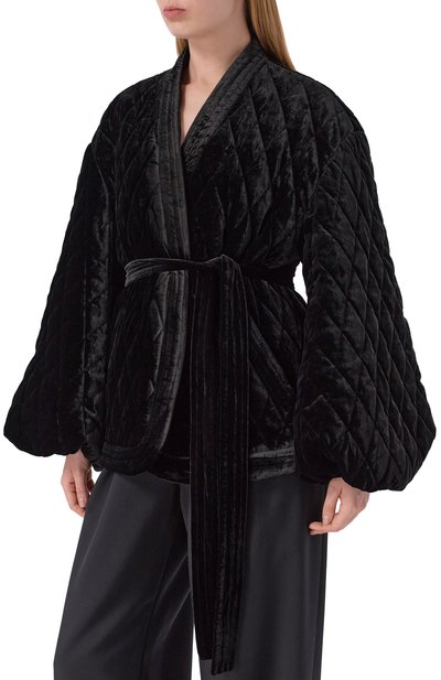 Бархатная куртка AKHMADULLINA черного цвета по цене 189900 руб., арт. 1226.2JT620/V713, фото 3 Бархатная куртка AKHMADULLINA, арт. 1226.2JT620/V713, фото 3