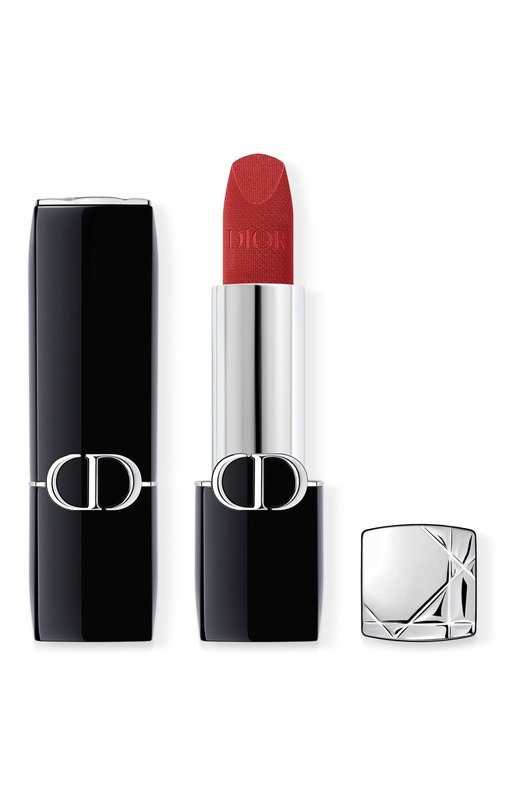 фото Помада для губ с вельветовым финишем rouge dior, оттенок 755 красная сага (3,5g) dior