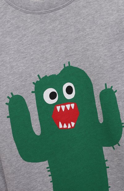 Хлопковый свитшот STELLA MCCARTNEY серого цвета по цене 8650 руб., арт. 8Q4ME0, фото 3 Хлопковый свитшот STELLA MCCARTNEY, арт. 8Q4ME0, фото 3