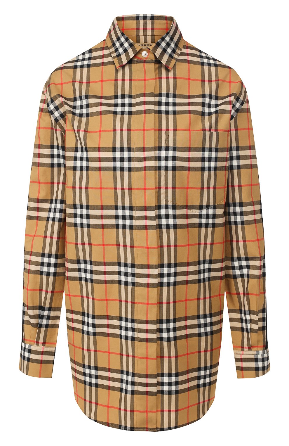 Хлопковая рубашка в клетку BURBERRY, арт. 8003206, фото 1