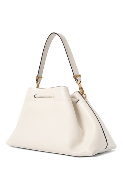 Сумка cinch medium JIMMY CHOO кремового цвета по цене 246500 руб., арт. B0N B0N BCKT E/W/HUT, фото 4 Сумка cinch medium JIMMY CHOO, арт. B0N B0N BCKT E/W/HUT, фото 4