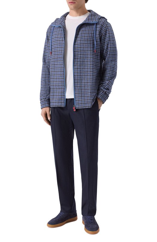 Шерстяные брюки Kiton UPN01K0124G05 Синий  UPN01K0124G05 Фото 2
