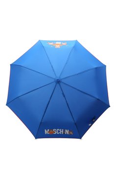 Женский складной зонт MOSCHINO синего цвета, арт. 8031-0PENCL0SE | Фото 1 (Материал: Металл, Синтетический материал, Текстиль; Региональные ограничения белый список (Axapta Mercury): RU; Нос: Не проставлено)