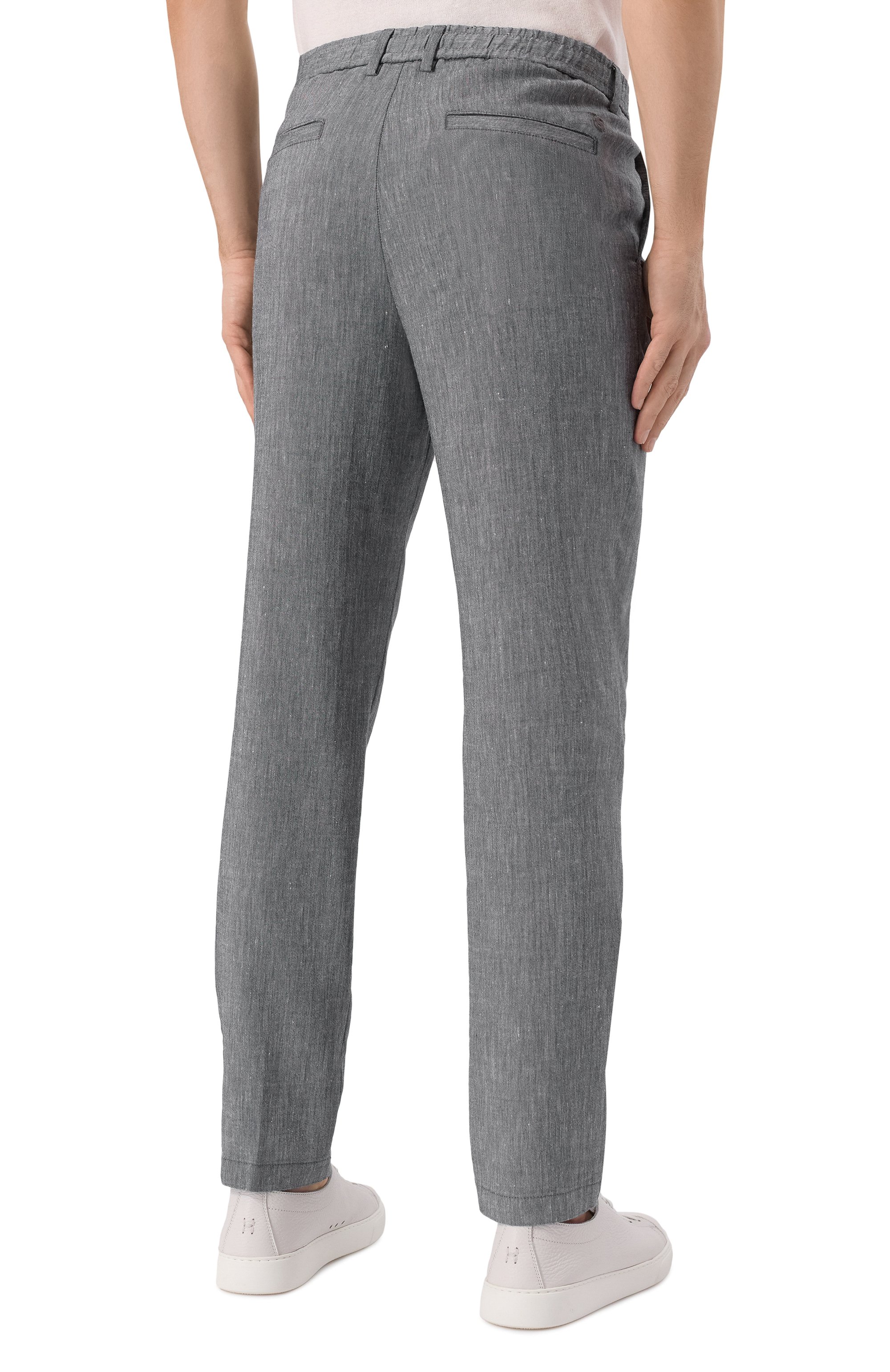 Брюки изо льна и вискозы BOSS, арт. 50540480, фото 4