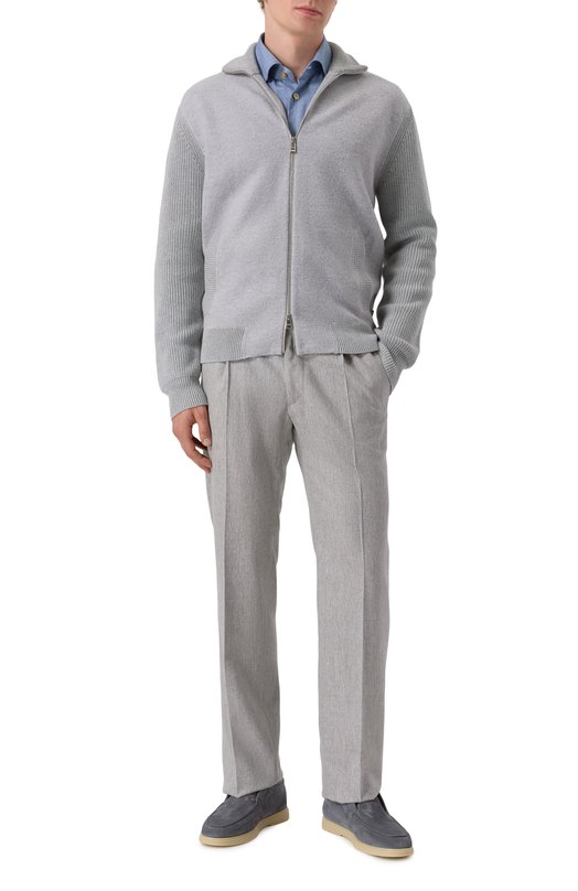 Шерстяные брюки Kiton UPN01K0124G01 Серый  UPN01K0124G01 Фото 2