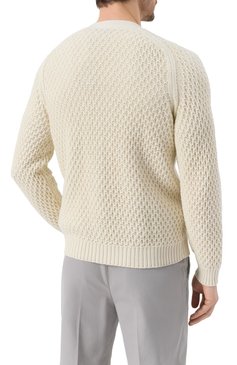 Мужской хлопковый кардиган CANALI кремвого цвета, арт. C1093/MK02273 | Фото 4 (Длина (для топов): Стандартные; Материал внешний: Хлопок; Материал сплава: Проставлено; Драгоценные камни: Проставлено; Рукава: Длинные; Мужское Кросс-КТ: Кардиган-одежда; Стили: Кэжуэл)