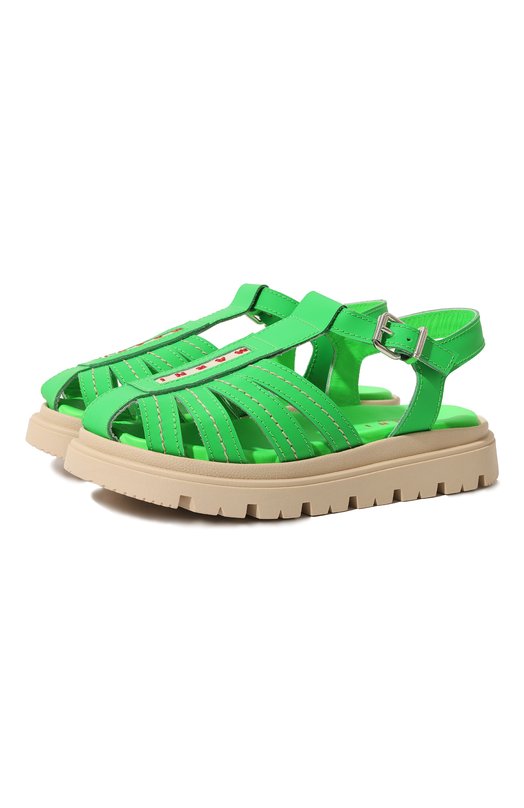 

Кожаные сандалии Marni, Зелёный