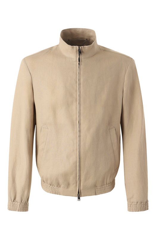 Льняной бомбер Canali 040988US/SG02985 Бежевый 040988US/SG02985