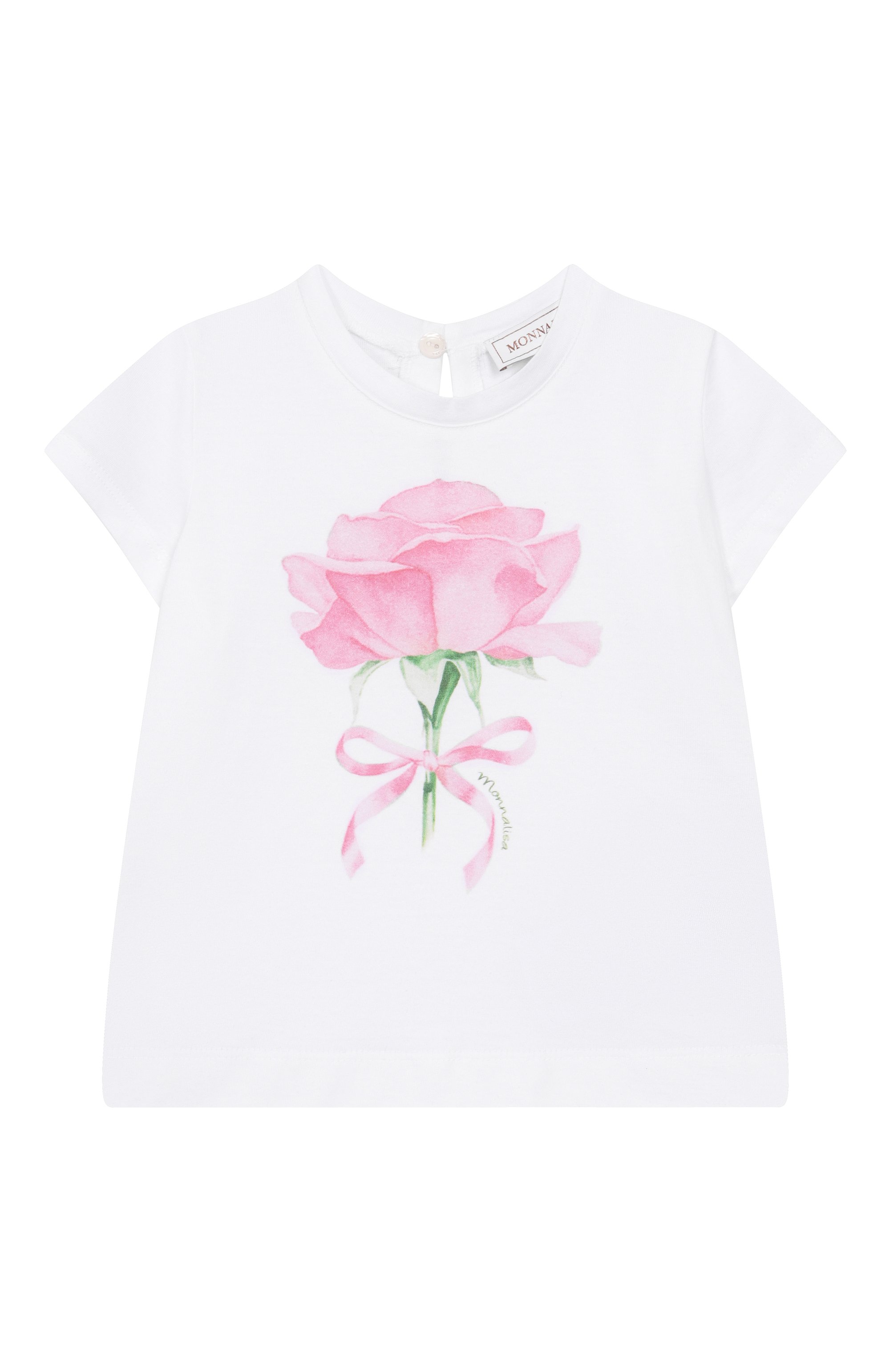 Хлопковая футболка MONNALISA, арт. 39E602, фото 1
