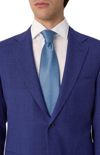 Шелковый галстук STEFANO RICCI голубого цвета по цене 34300 руб., арт. CCXL/56014, фото 2 Шелковый галстук STEFANO RICCI, арт. CCXL/56014, фото 2