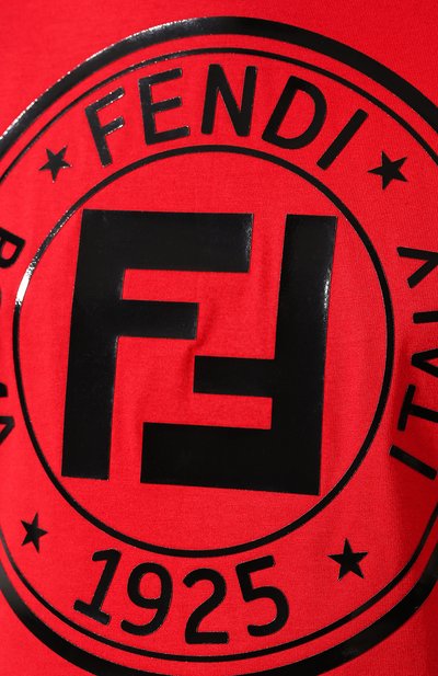 Хлопковая футболка FENDI, арт. FAF073 AB4E, фото 5