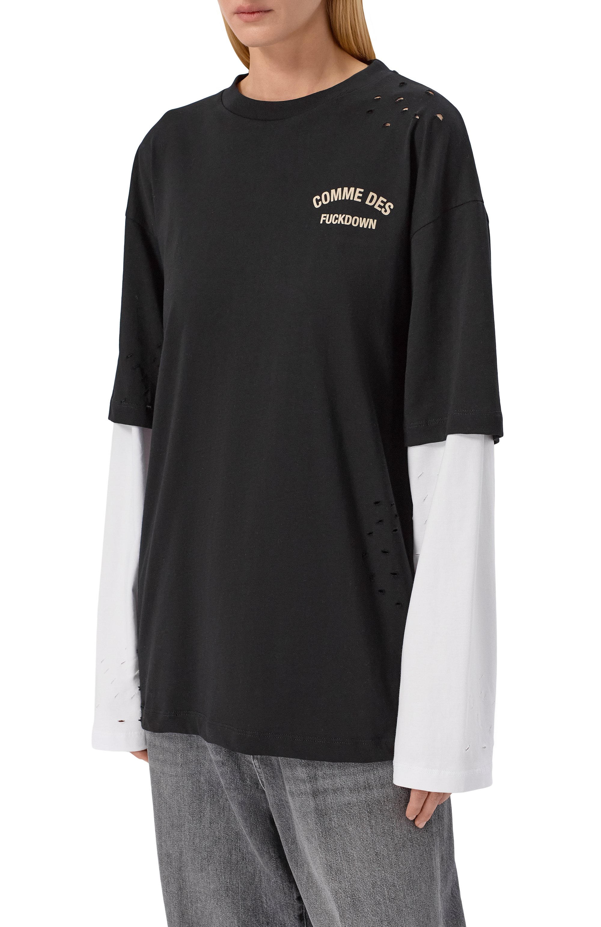 Хлопковый лонгслив COMME DES FUCKDOWN, арт. CFABW01666, фото 3