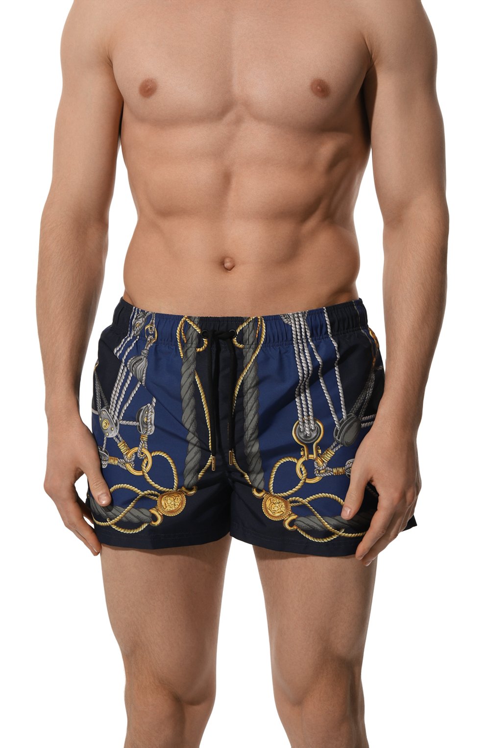 Плавки-шорты VERSACE темно-синего цвета по цене 58850 руб., арт. 1002516/1A09913, фото 2 Плавки-шорты VERSACE, арт. 1002516/1A09913, фото 2