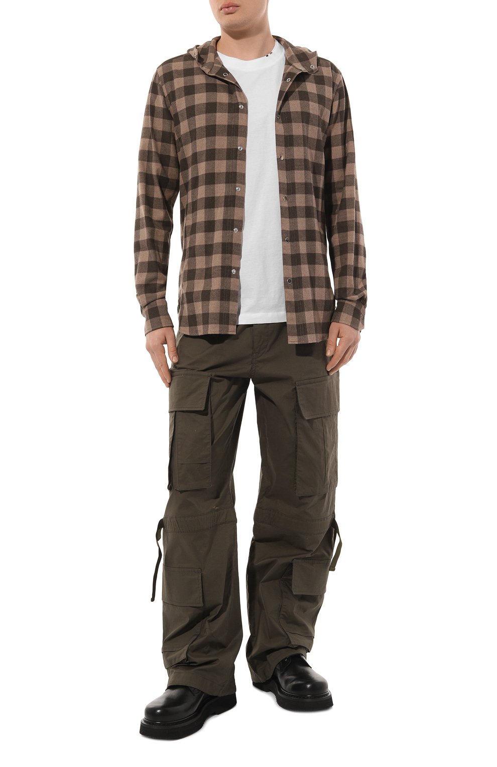 Хлопковая рубашка KITON коричневого цвета по цене 58950 руб., арт. UMCMARH0864507, фото 2 Хлопковая рубашка KITON, арт. UMCMARH0864507, фото 2