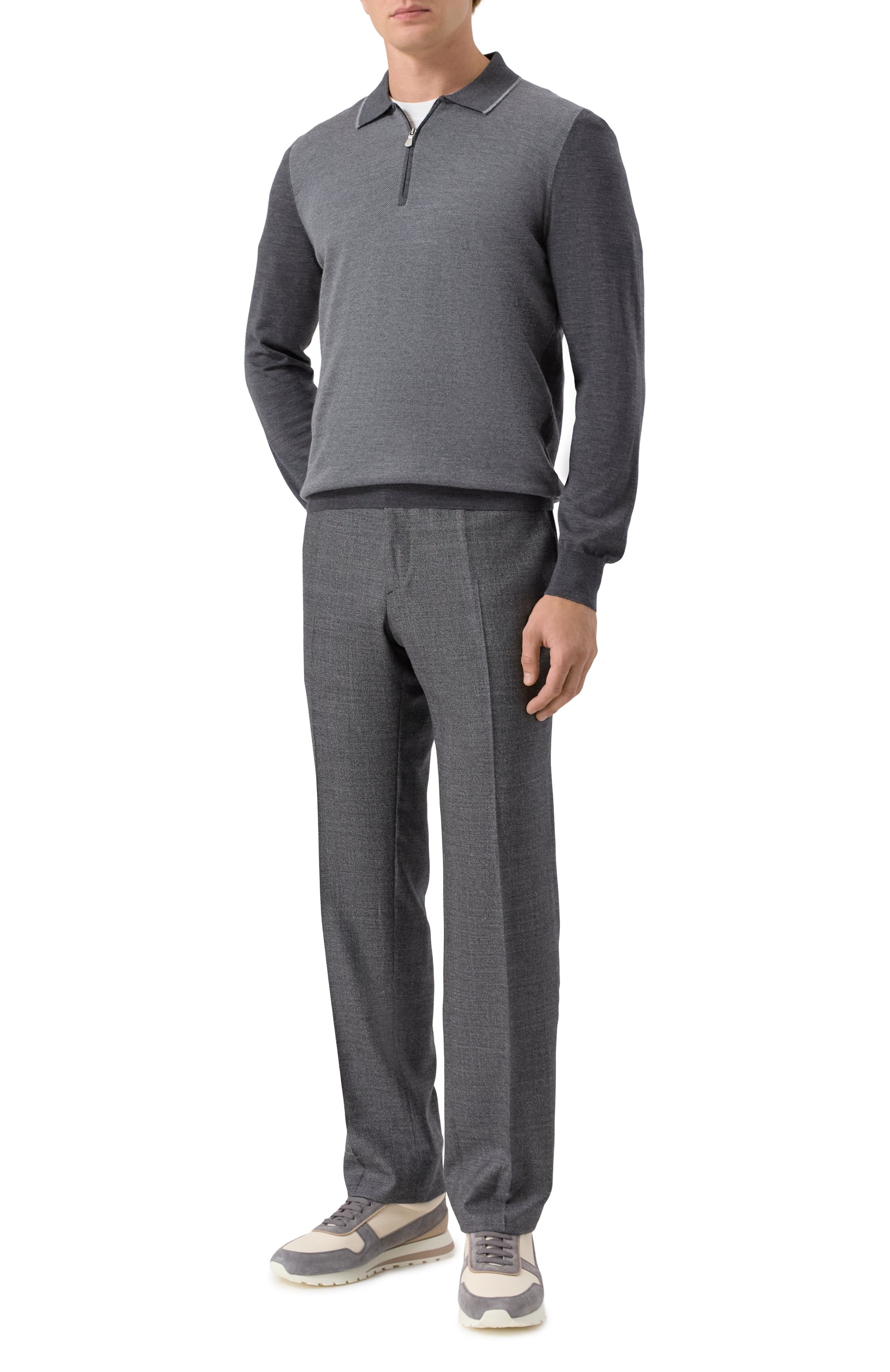 Шерстяное поло GRAN SASSO темно-серого цвета по цене 39950 руб., арт. 43108/14713, фото 2 Шерстяное поло GRAN SASSO, арт. 43108/14713, фото 2