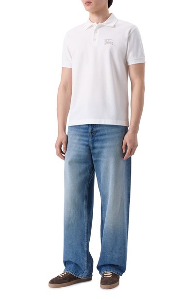 Хлопковое поло BURBERRY, арт. 8119009, фото 2